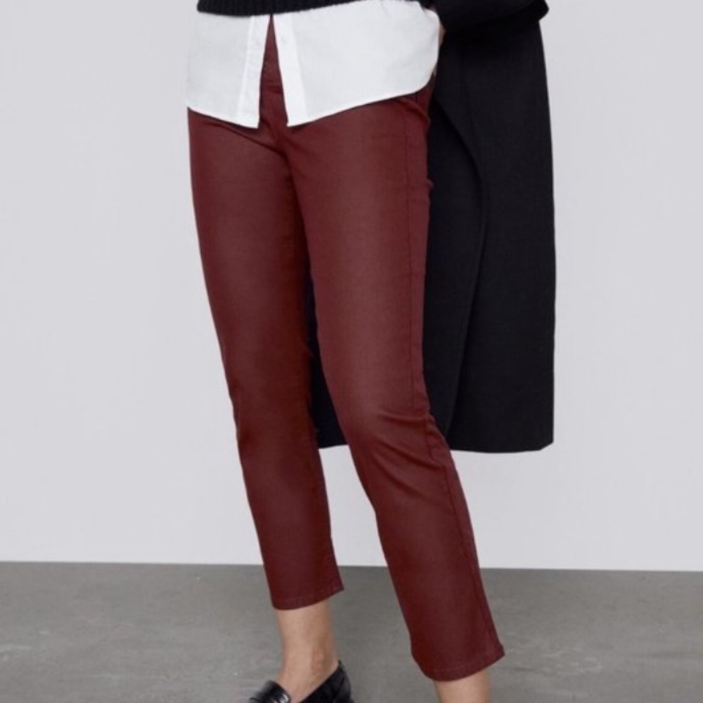 Zara Red Straight Leg Jeans